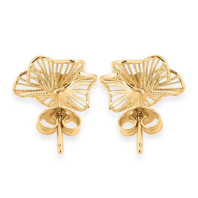 Doorbuster Blooming Flower Earrings in 10K Yellow Gold 1.40 Grams