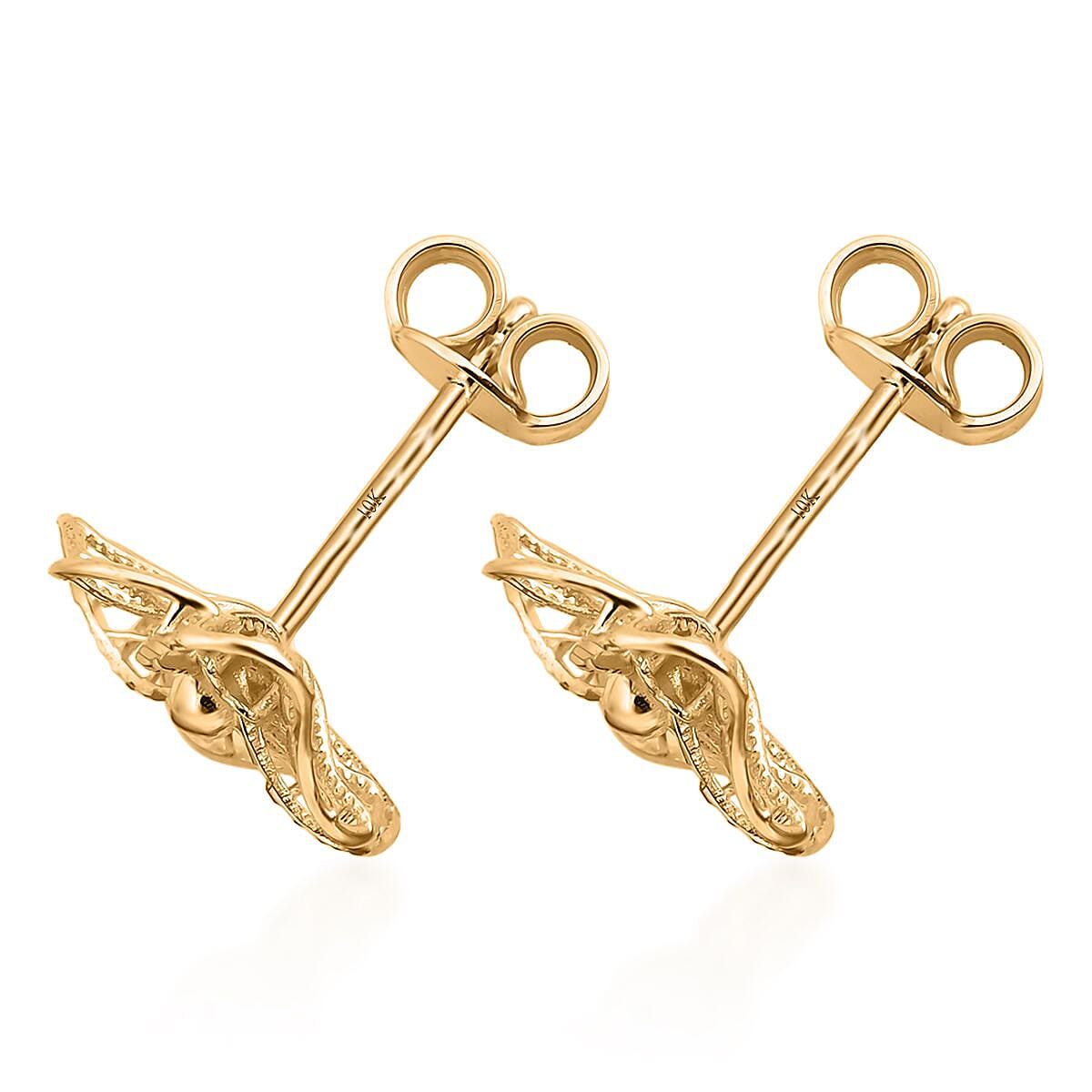 Blooming Flower Earrings in 10K Yellow Gold 1.40 Grams image number 4