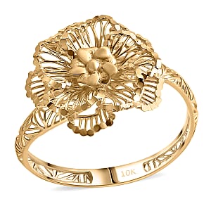 Blooming Floral Ring in 10K Yellow Gold (Size 10.0) 1.60 Grams