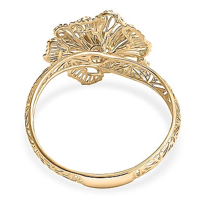 10K Yellow Gold Floral Ring 1.60 Grams(Size 10.0)