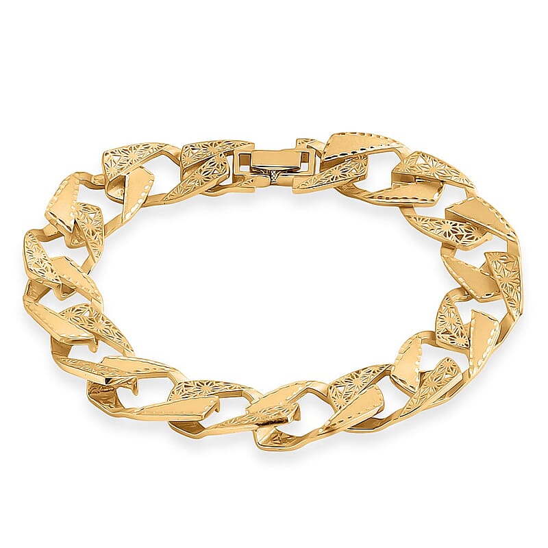 Curb Majestic Link Chain Bracelet in 10K Yellow Gold (7.25 In) 8.40 Grams