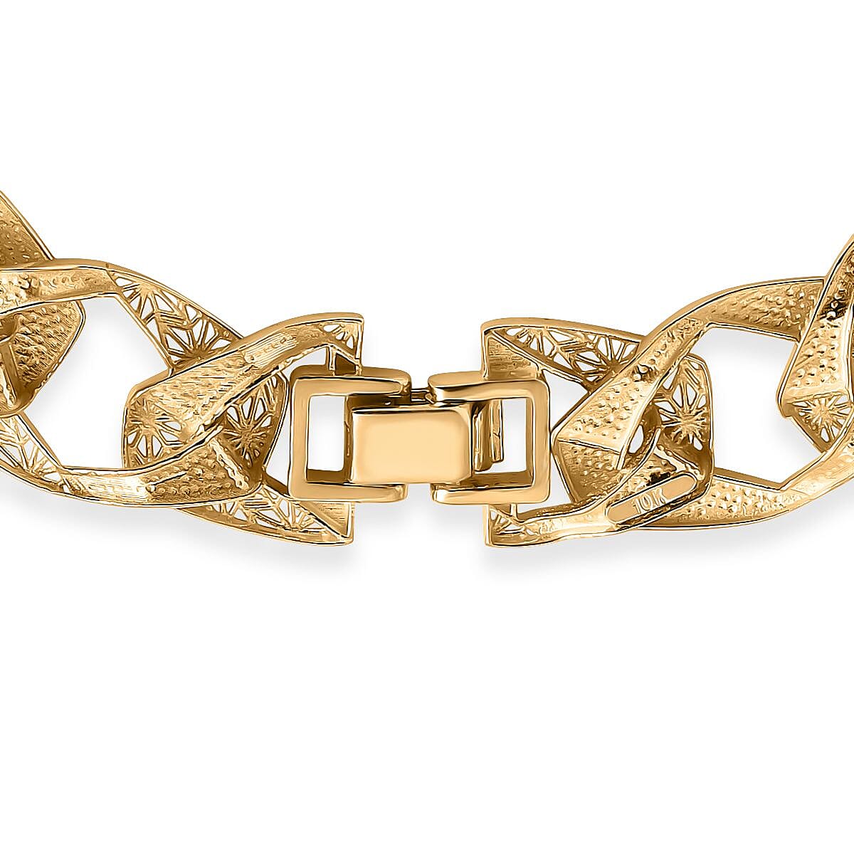 Curb Majestic Link Chain Bracelet in 10K Yellow Gold (7.25 In) 8.40 Grams image number 3