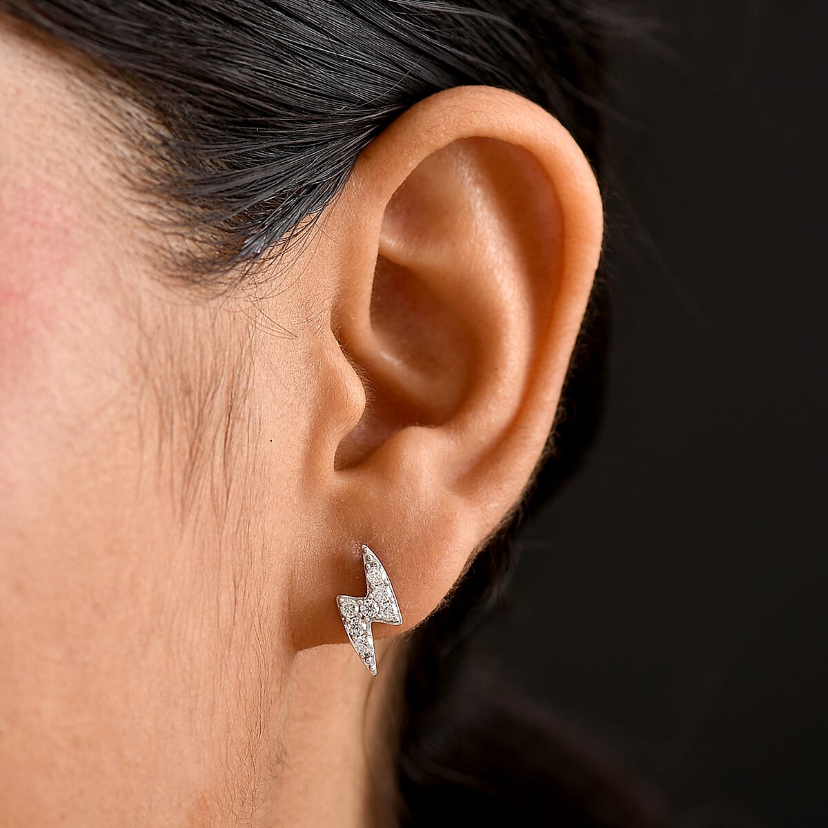 Rachel Galley Moissanite  Fancy Earrings in Rhodium Over Sterling Silver 0.28 ctw image number 2
