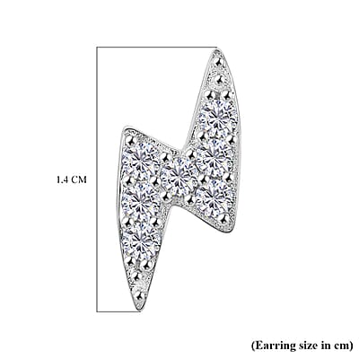 Rachel Galley Moissanite  Fancy Earrings in Rhodium Over Sterling Silver 0.28 ctw