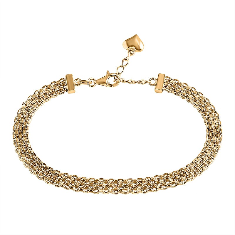 Bismark Chain Bracelet in 10K Yellow Gold9 (7.25 In) 3.50 Grams