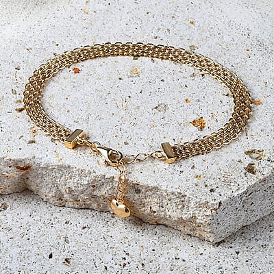 Bismark Chain Bracelet in 10K Yellow Gold9 (7.25 In) 3.50 Grams