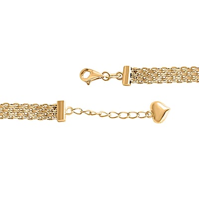 Bismark Chain Bracelet in 10K Yellow Gold9 (7.25 In) 3.50 Grams