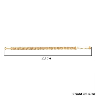 Bismark Chain Bracelet in 10K Yellow Gold9 (7.25 In) 3.50 Grams