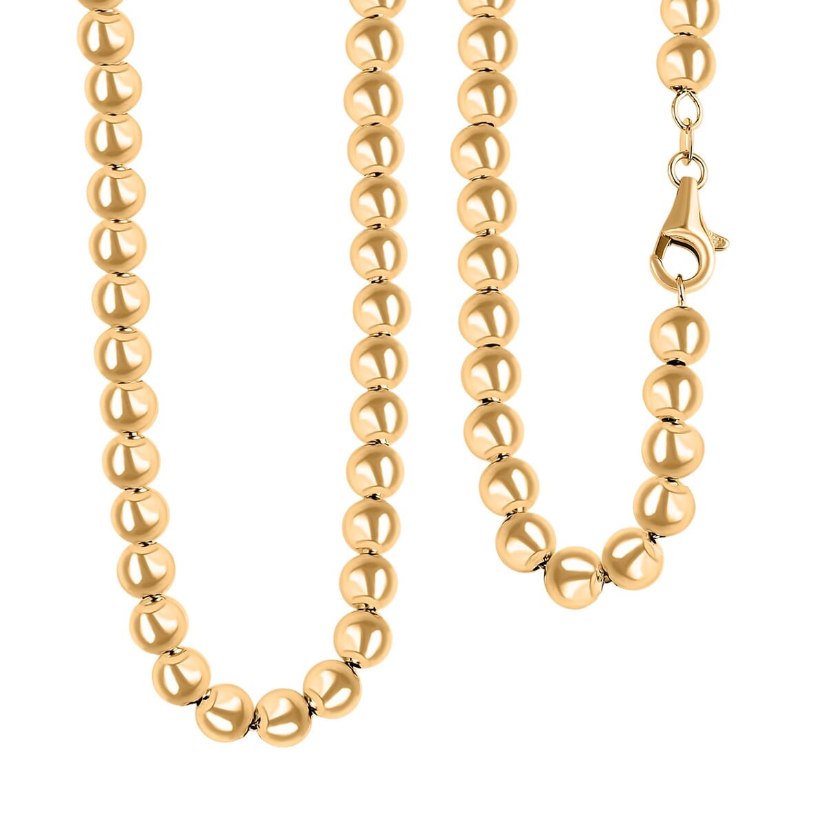 Golden Grace Beads Chain Necklace in 10K Yellow Gold 18 Inches 21 Grams image number 0