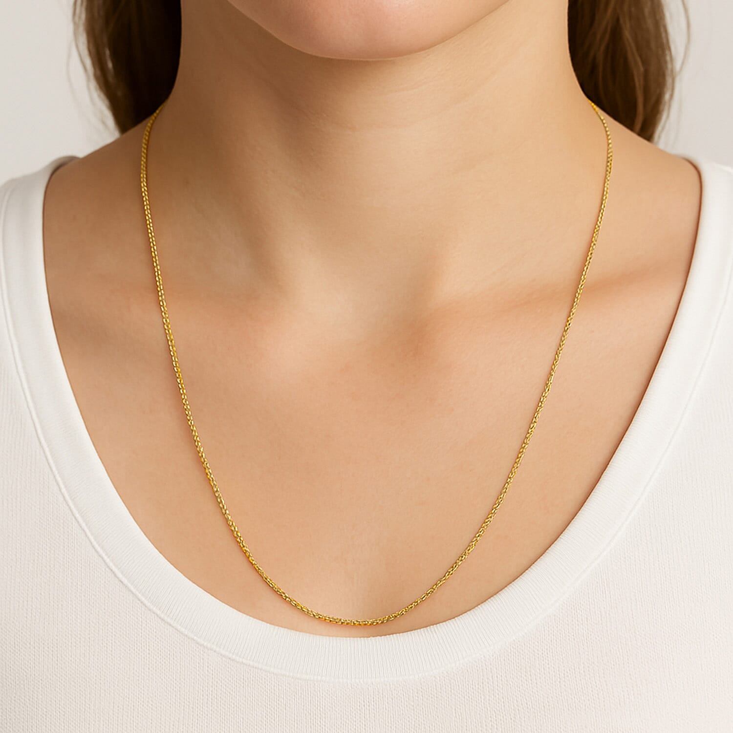Singapore Chain Necklace in 9K Yellow Gold 1.40 Grams 20 Inches