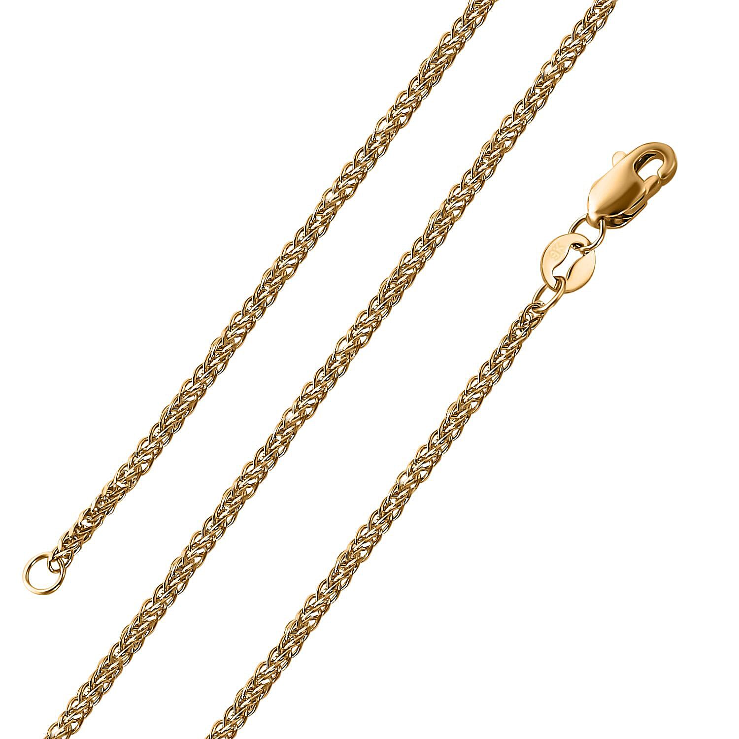 Singapore Chain Necklace in 9K Yellow Gold 1.40 Grams 20 Inches