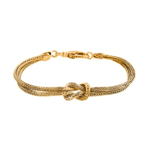 Bali Legacy 22K Vermeil Yellow Gold Over Sterling Silver Tulang Naga Knot Bracelet (6.50 In) 12.86 Grams