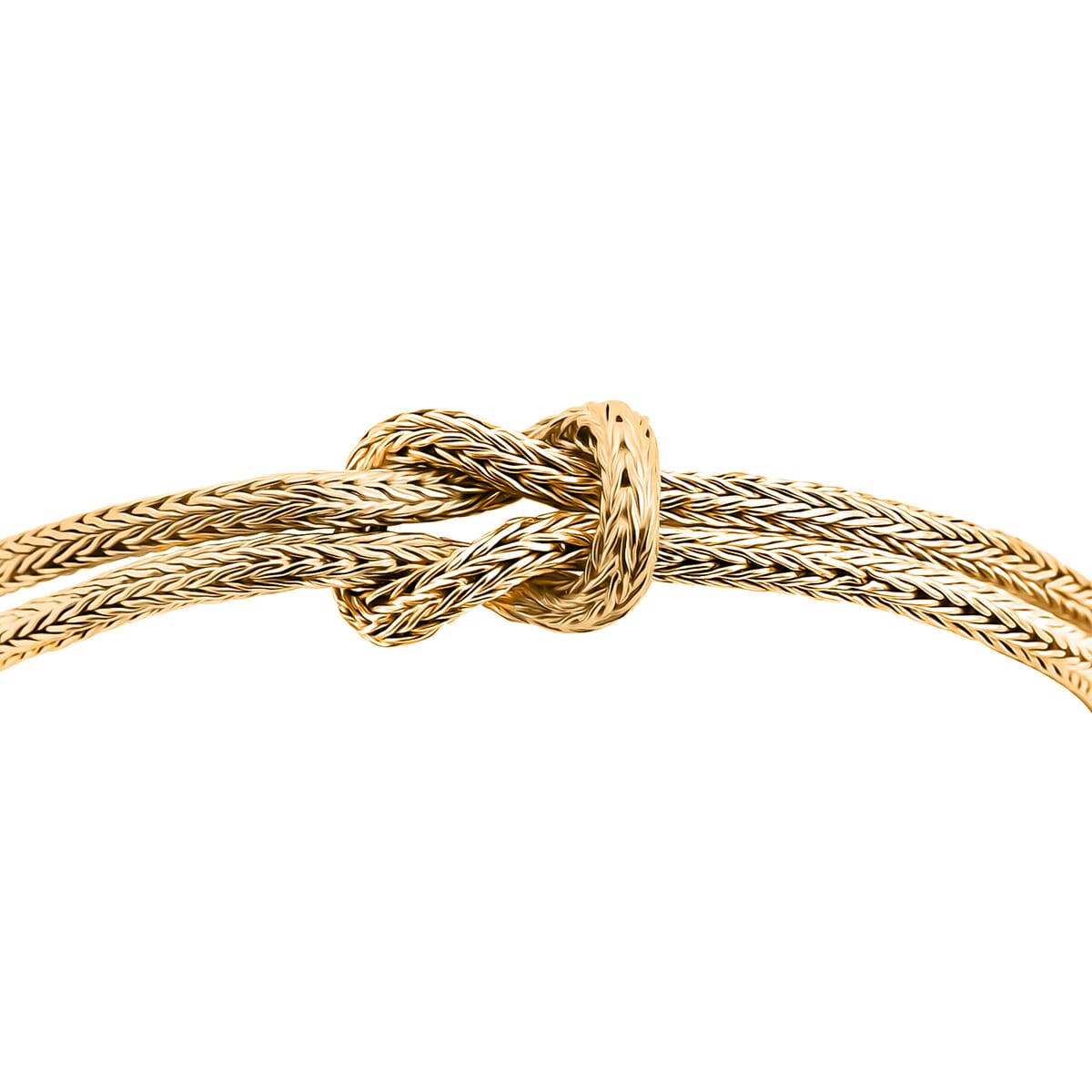 Bali Legacy 22K Vermeil Yellow Gold Over Sterling Silver Tulang Naga Knot Bracelet (6.50 In) 12.86 Grams image number 3