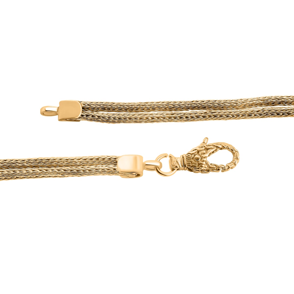 Bali Legacy 22K Vermeil Yellow Gold Over Sterling Silver Tulang Naga Knot Bracelet (6.50 In) 12.86 Grams image number 5