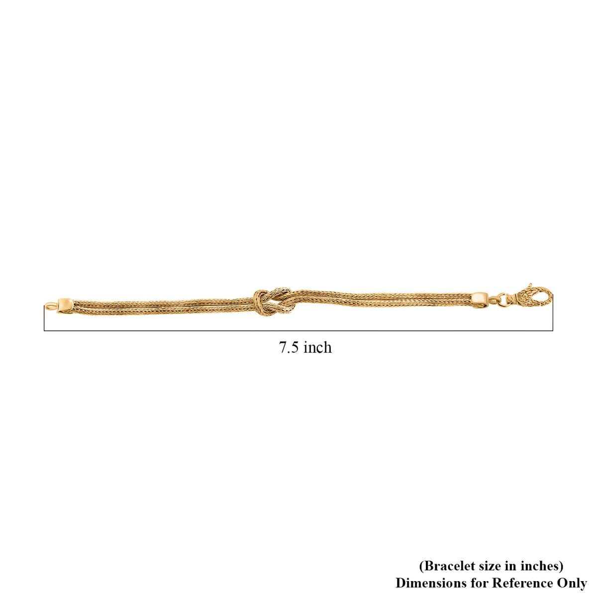 Bali Legacy 22K Vermeil Yellow Gold Over Sterling Silver Tulang Naga Knot Bracelet (6.50 In) 12.86 Grams image number 6
