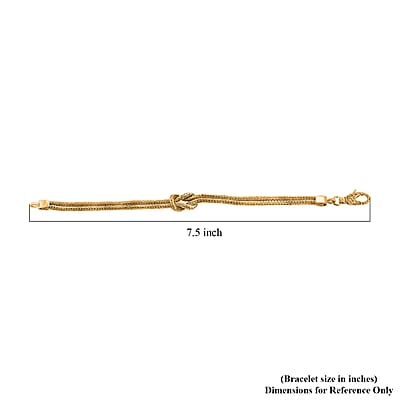 Bali Legacy 22K Vermeil Yellow Gold Over Sterling Silver Tulang Naga Knot Bracelet (6.50 In) 12.86 Grams