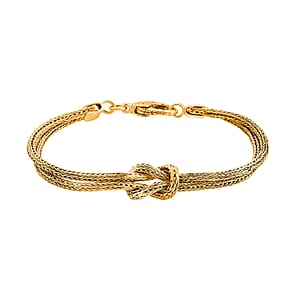 Bali Legacy 22K Vermeil Yellow Gold Over Sterling Silver Tulang Naga Knot Bracelet (7.25 In) 13.91 Grams