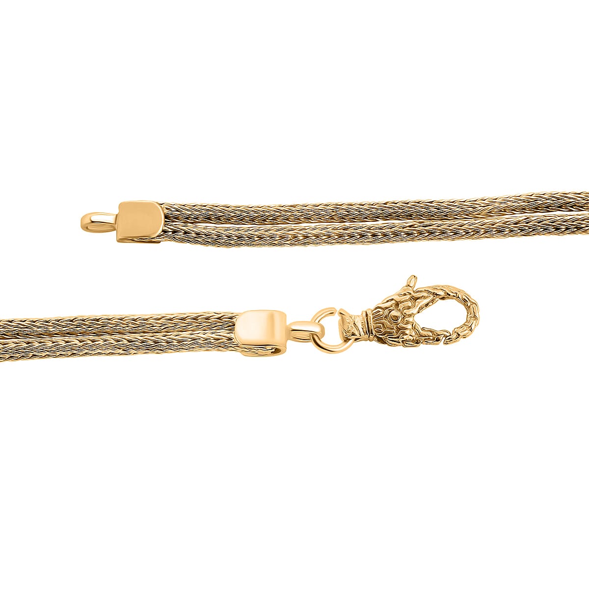 Bali Legacy 22K Vermeil Yellow Gold Over Sterling Silver Tulang Naga Knot Bracelet (7.25 In) 13.91 Grams image number 5