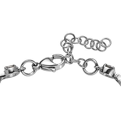 Simulated Diamond 8.50 ctw Bracelet in Stainless Steel (6.50 In)