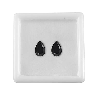 Set of 2 AA Black Onyx (Pear 9x6 mm) 2.02 ctw Loose Gemstone