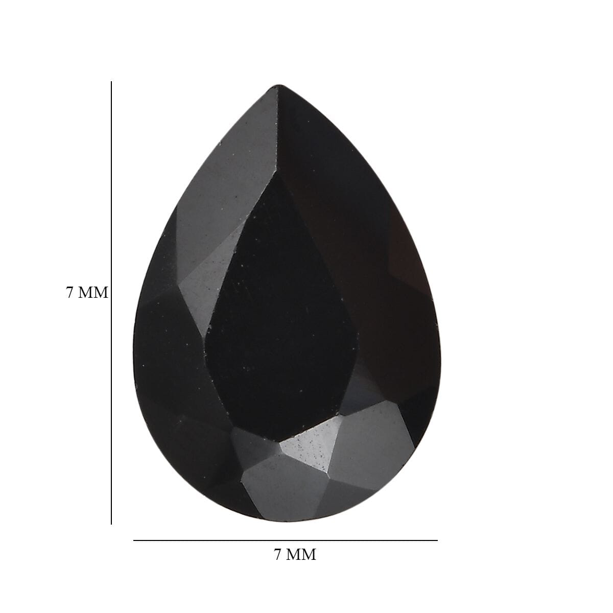 Thai Black Spinel (Pear 10x7 mm) 1.90 ctw Loose Gemstone image number 4
