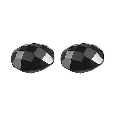 Set of 2 Thai Black Spinel (Rnd 6 mm) 1.85 ctw Loose Gemstone