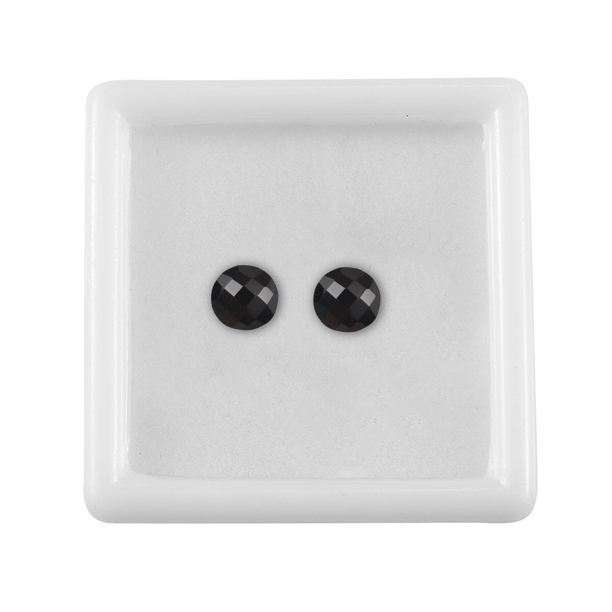 Set of 2 Thai Black Spinel (Rnd 6 mm) 1.85 ctw Loose Gemstone image number 3