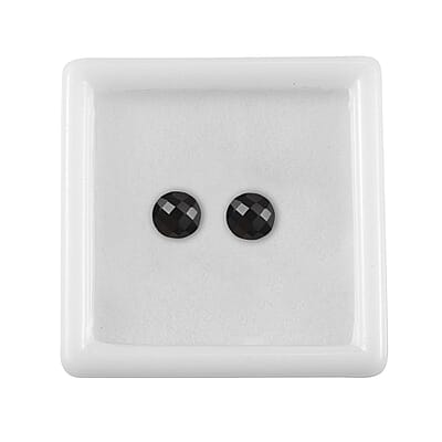 Set of 2 Thai Black Spinel (Rnd 6 mm) 1.85 ctw Loose Gemstone