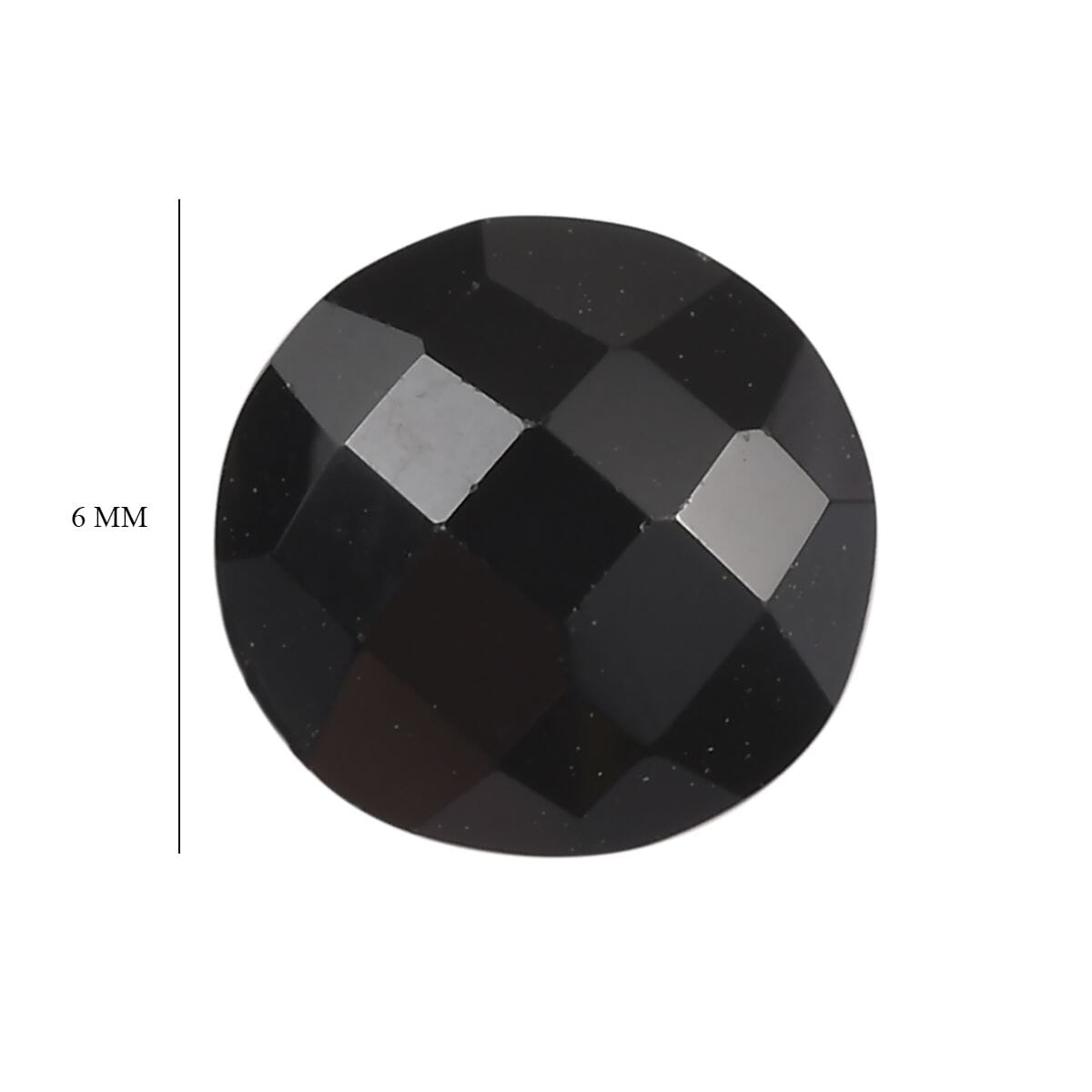 Set of 2 Thai Black Spinel (Rnd 6 mm) 1.85 ctw Loose Gemstone image number 4