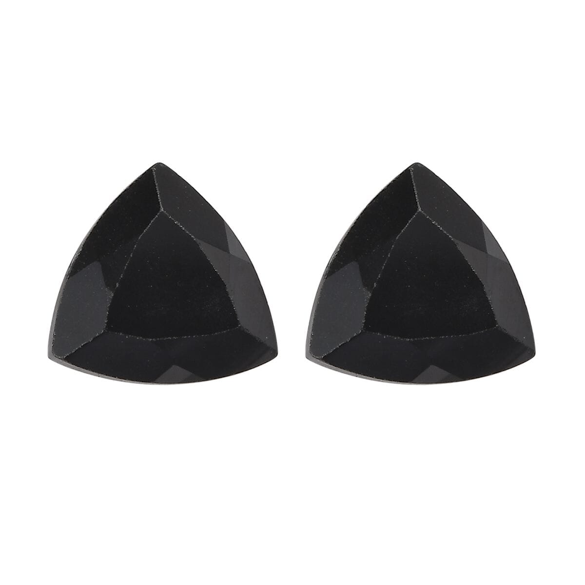 Set of 2 Thai Black Spinel (Trl 7 mm) 2.47 ctw Loose Gemstone image number 0