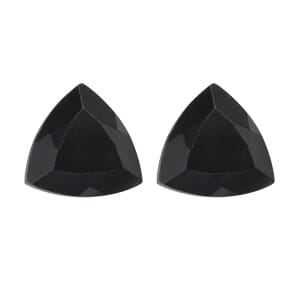 Set of 2 Thai Black Spinel (Trl 7 mm) 2.47 ctw Loose Gemstone