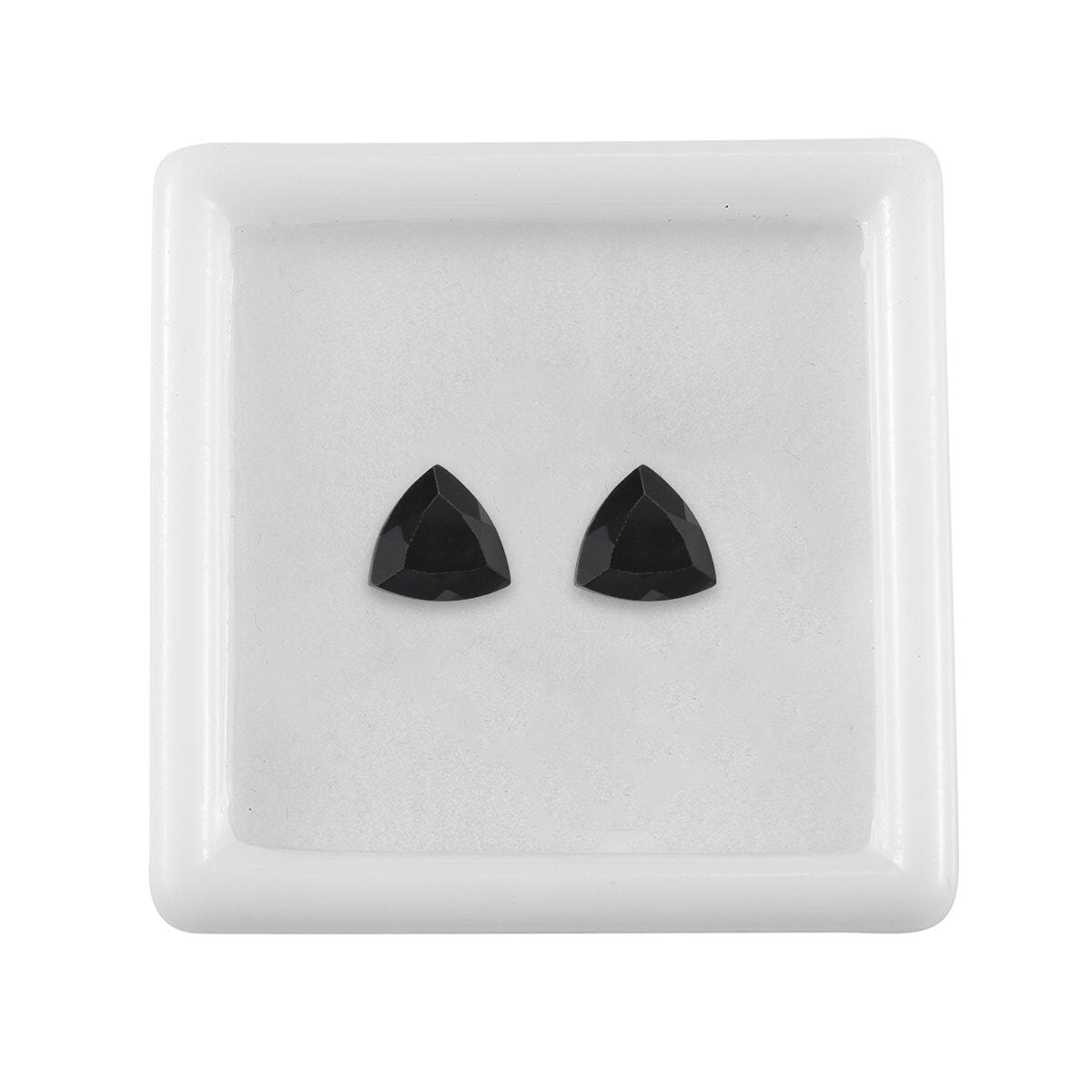 Set of 2 Thai Black Spinel (Trl 7 mm) 2.47 ctw Loose Gemstone image number 3