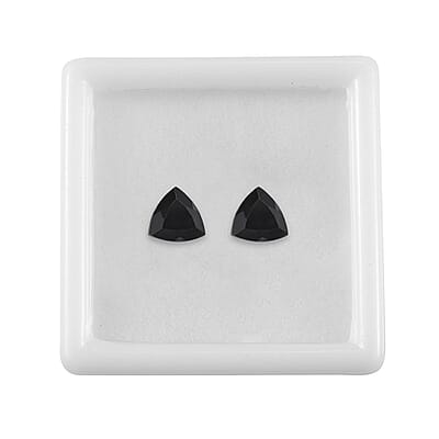 Set of 2 Thai Black Spinel (Trl 7 mm) 2.47 ctw Loose Gemstone