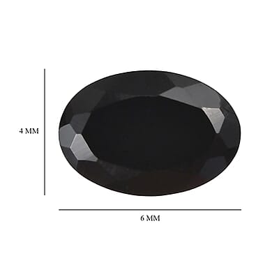 Set of 2 Australian Black Tourmaline (Oval 6x4 mm) 1.04 ctw Loose Gemstone