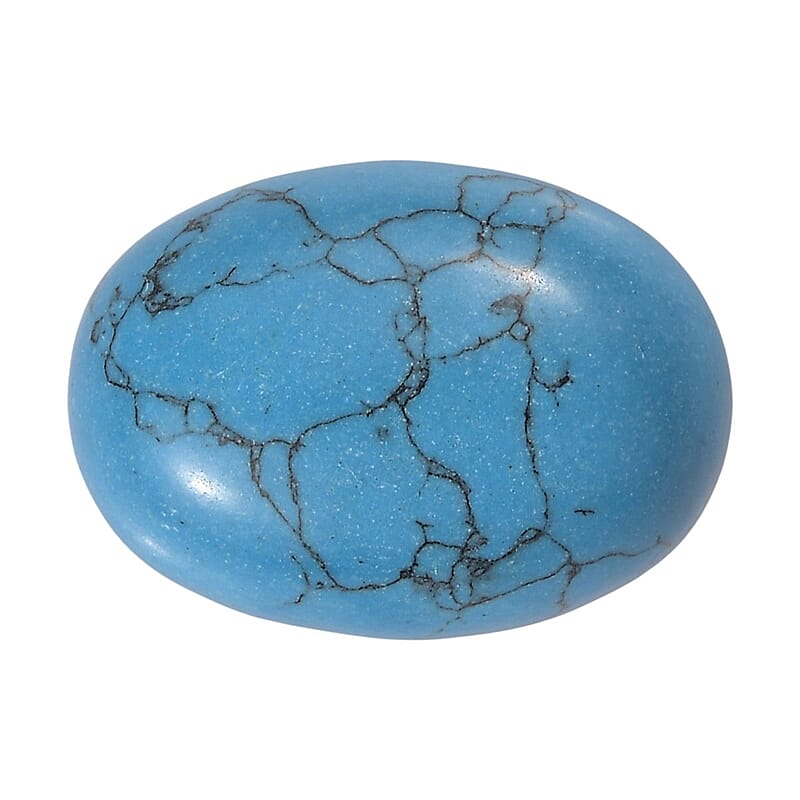 Blue Howlite (Oval 14x10 mm) 5.53 ctw Loose Gemstone