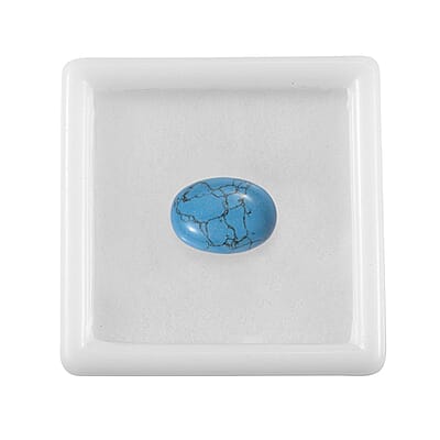 Blue Howlite (Oval 14x10 mm) 5.53 ctw Loose Gemstone