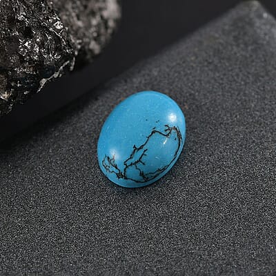 Blue Howlite (Oval 9x7 mm) 1.49 ctw Loose Gemstone