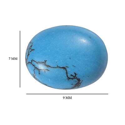 Blue Howlite (Oval 9x7 mm) 1.49 ctw Loose Gemstone