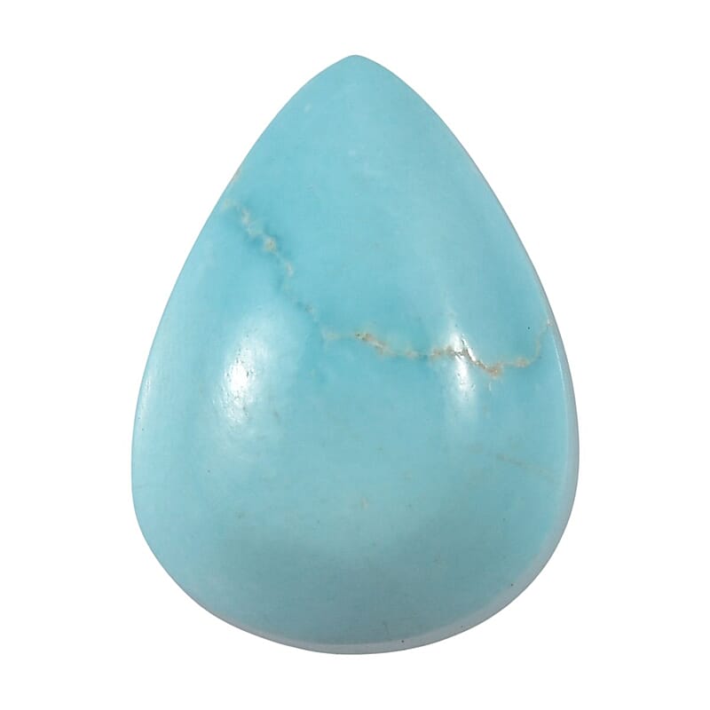 Blue Ridge Turquoise (Pear 8x6 mm) 1.00 ctw Loose Gemstone