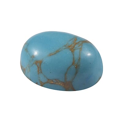 Blue Turquoise (Ovl 8x6 mm) 1.10 ctw Loose Gemstone