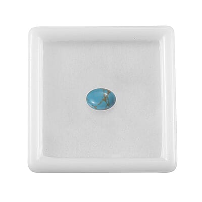 Blue Turquoise (Ovl 8x6 mm) 1.10 ctw Loose Gemstone