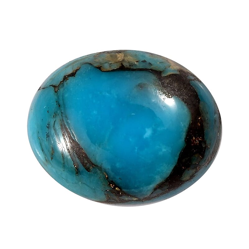 Blue Turquoise (Ovl 10x8 mm) 2.25 ctw Loose Gemstone