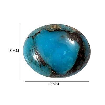 Blue Turquoise (Ovl 10x8 mm) 2.25 ctw Loose Gemstone