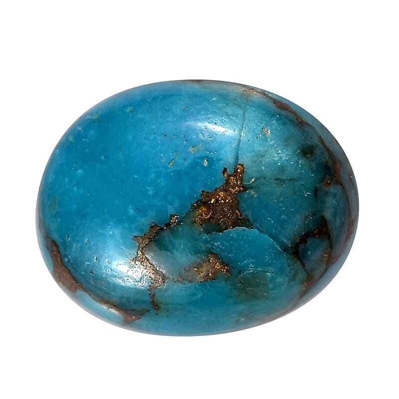 Blue Turquoise (Ovl 9x7 mm) 1.50 ctw Loose Gemstone