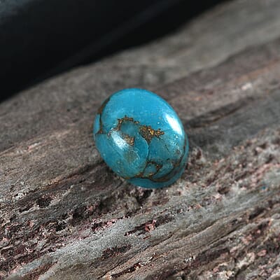 Blue Turquoise (Ovl 9x7 mm) 1.50 ctw Loose Gemstone
