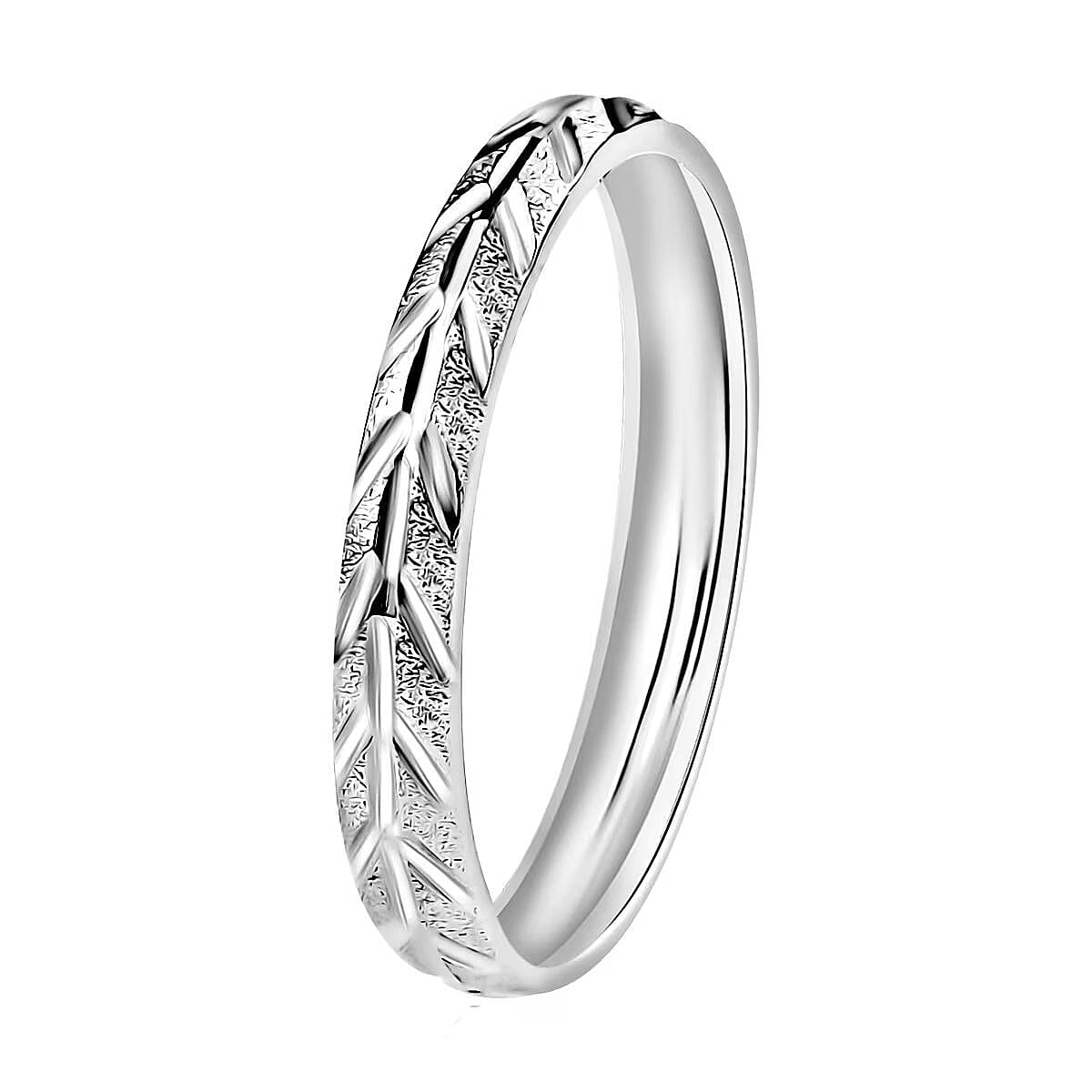 Cheveron Band Ring in 950 Platinum (Size 6.0) 2.50 Grams
