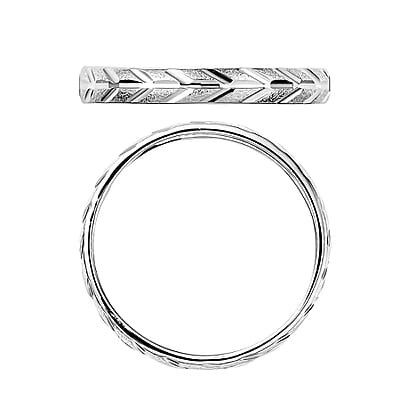 Cheveron Band Ring in 950 Platinum (Size 6.0) 2.50 Grams