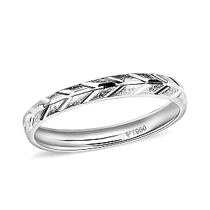 Cheveron Band Ring in 950 Platinum (Size 9.0) 2.50 Grams