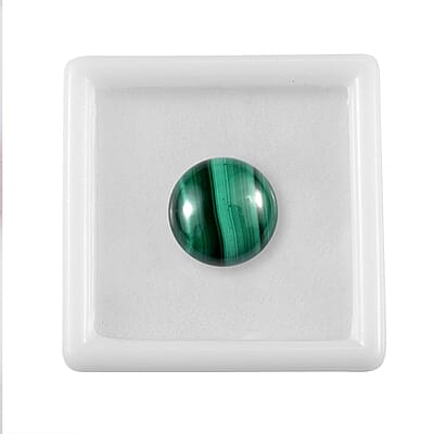 African Malachite (Rnd 14 mm) 10.55 ctw Loose Gemstone