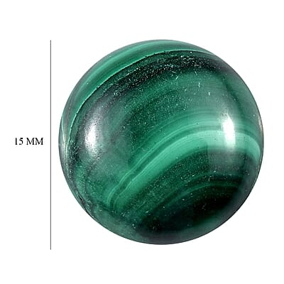 African Malachite (Rnd 15 mm) 11.10 ctw Loose Gemstone
